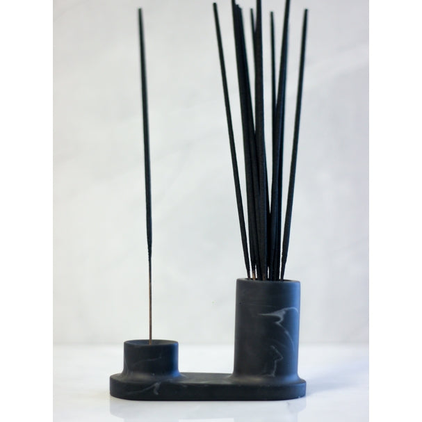 Black Incense Holder and Cup