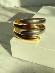 Vintage gold and silver cuff