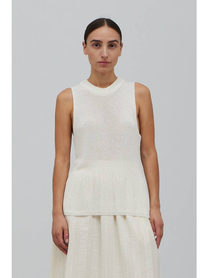 Ivory Knit Sweater Tank