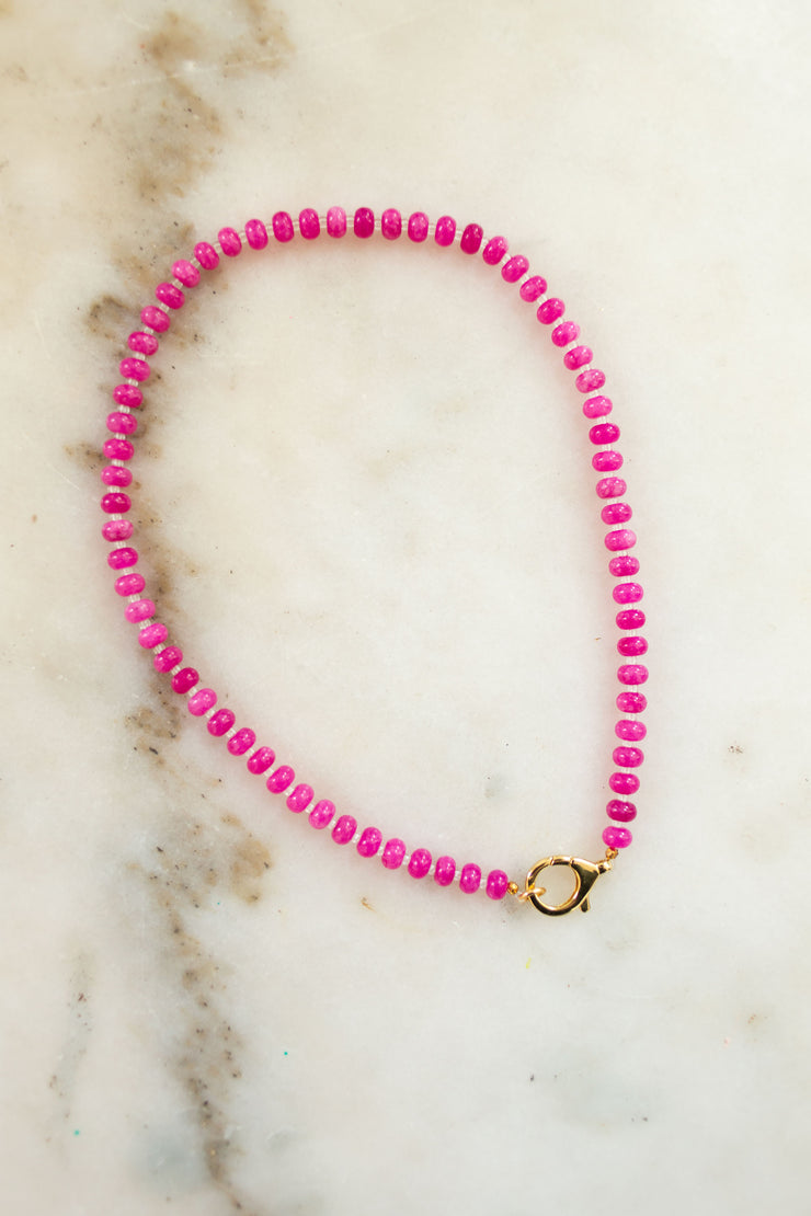 Magenta Jade Necklace