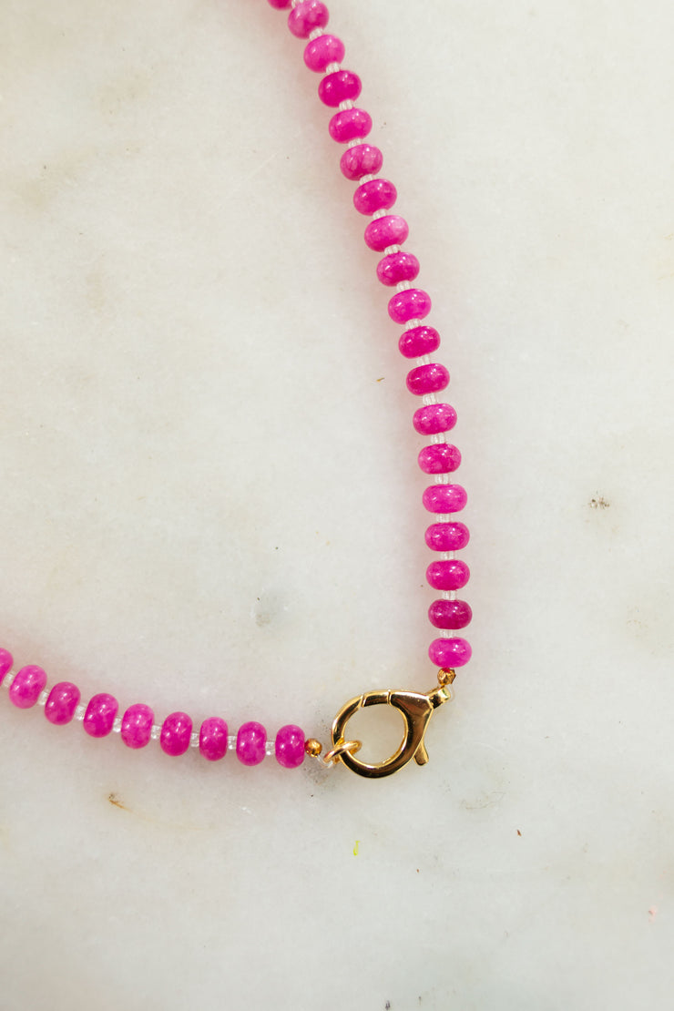 Magenta Jade Necklace