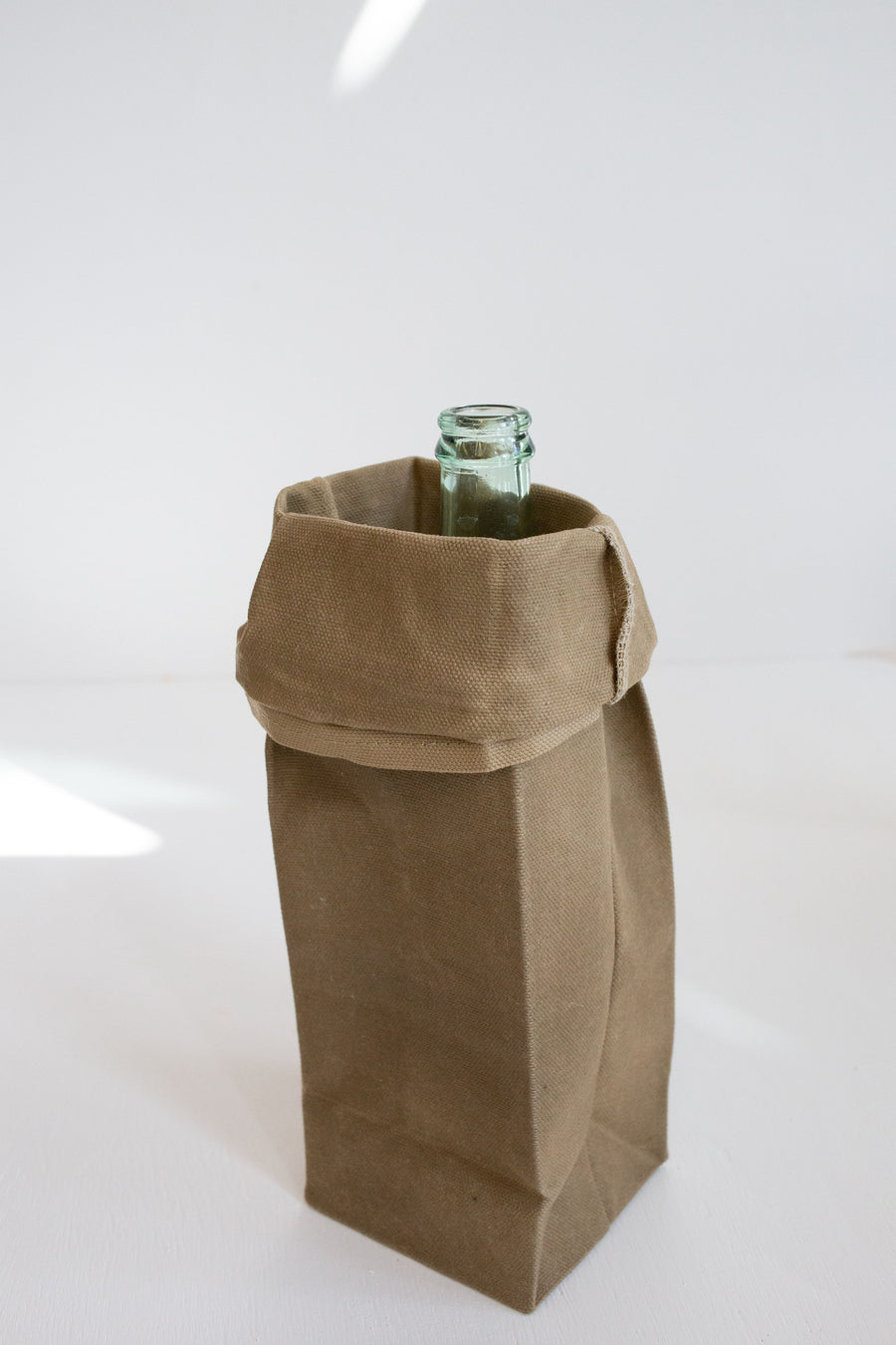 Waxed Canvas Wine Bag