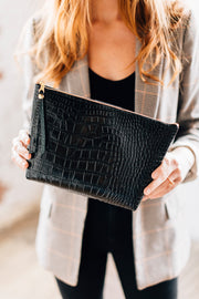 Large Makeup Bag-Croco