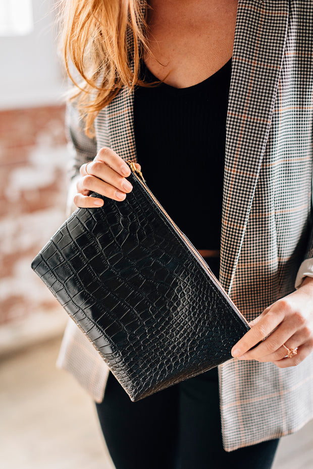 Large Makeup Bag-Croco