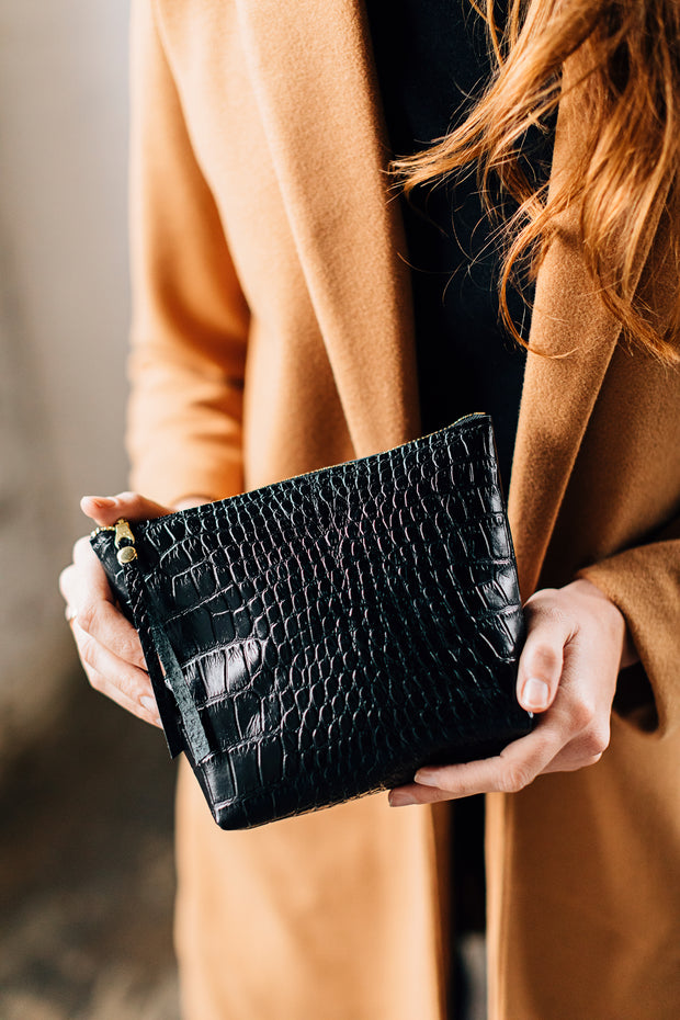Small Makeup Bag-Croco
