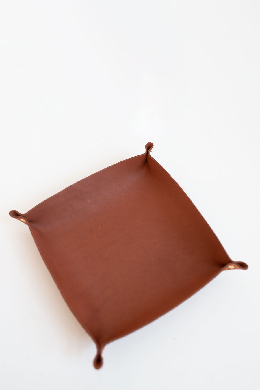 Leather Valet Tray-Caramel